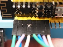 driver wires connected to the dev board